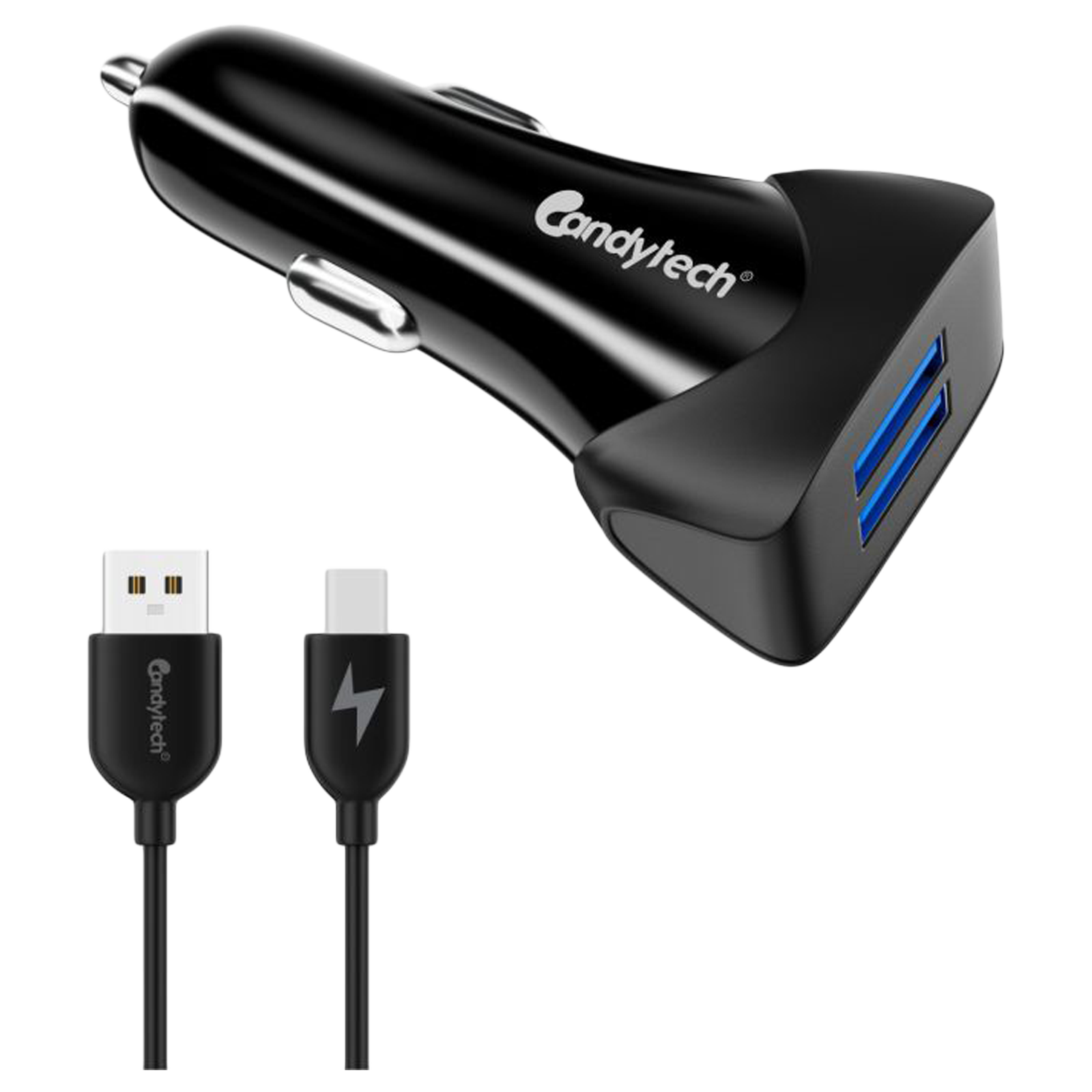 Buy Candytech 3 Amp 2 USB Ports Car Charging Adapter Fast Charging 